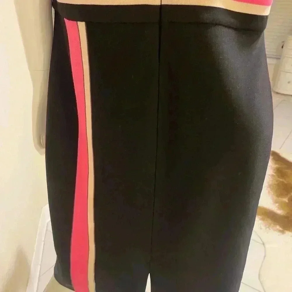 ST.John Cavier multi gorgeous dress,new with a tag black, pink & cream stripes - Picture 7 of 16